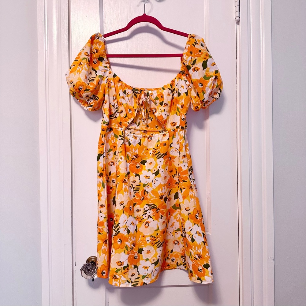 Floral cutout dress
